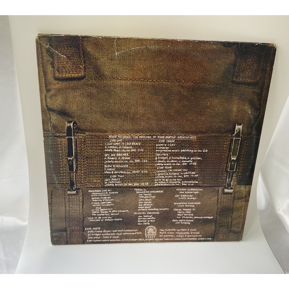 Rare Earth In Concert 2LP 1971 R 534D Backpack Cover Tested W/Inners - Picture 2 of 6